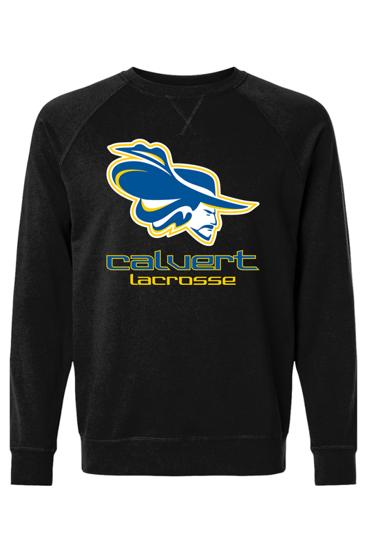 Calvert HS Adult Heavyweight Raglan Long Sleeve Signature Lacrosse