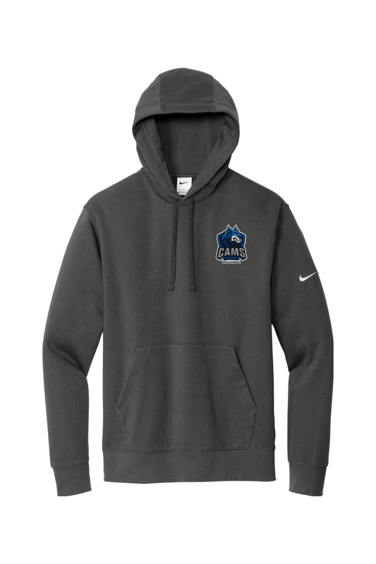 Cams Volleyball Embroidered Nike Club Fleece Sleeve Swoosh Pullover Hoodie Signature Lacrosse