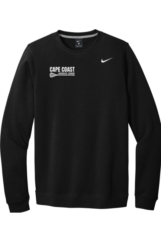 Cape Coast Lacrosse Embroidered Nike Club Fleece Crew Signature Lacrosse