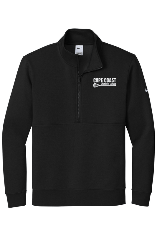 Cape Coast Lacrosse Embroidered Nike Club Fleece Sleeve Swoosh 1/2-Zip Signature Lacrosse