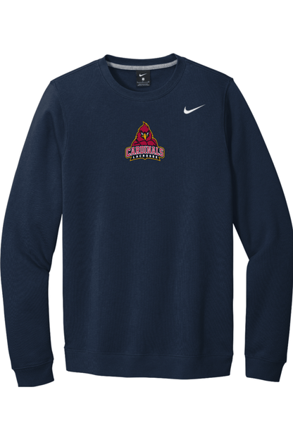 Cardinals Lacrosse Embroidered Nike Club Fleece Crew Signature Lacrosse