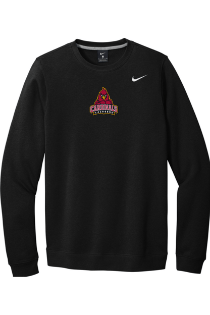 Cardinals Lacrosse Embroidered Nike Club Fleece Crew Signature Lacrosse