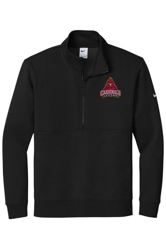 Cardinals Lacrosse Embroidered Nike Club Fleece Sleeve Swoosh 1/2-Zip Signature Lacrosse