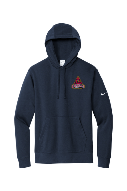 Cardinals Lacrosse Embroidered Nike Club Fleece Sleeve Swoosh Pullover Hoodie Signature Lacrosse