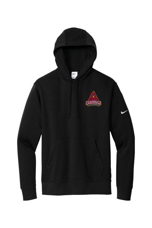Cardinals Lacrosse Embroidered Nike Club Fleece Sleeve Swoosh Pullover Hoodie Signature Lacrosse
