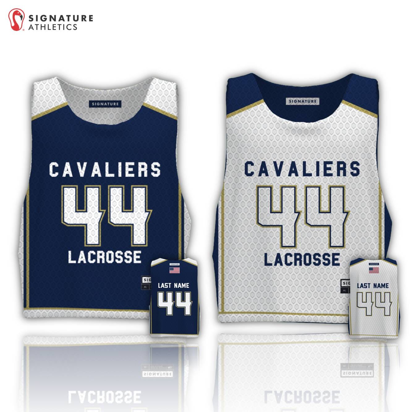 Carolina Lacrosse Association (CAVALIERS) Men's Pinnie: Cuthbertson Signature Lacrosse