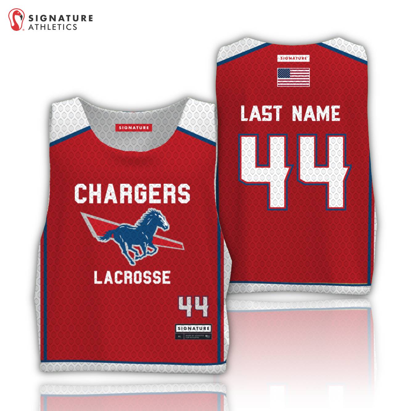 Carolina Lacrosse Association (CHARGERS) Men's Pinnie Signature Lacrosse