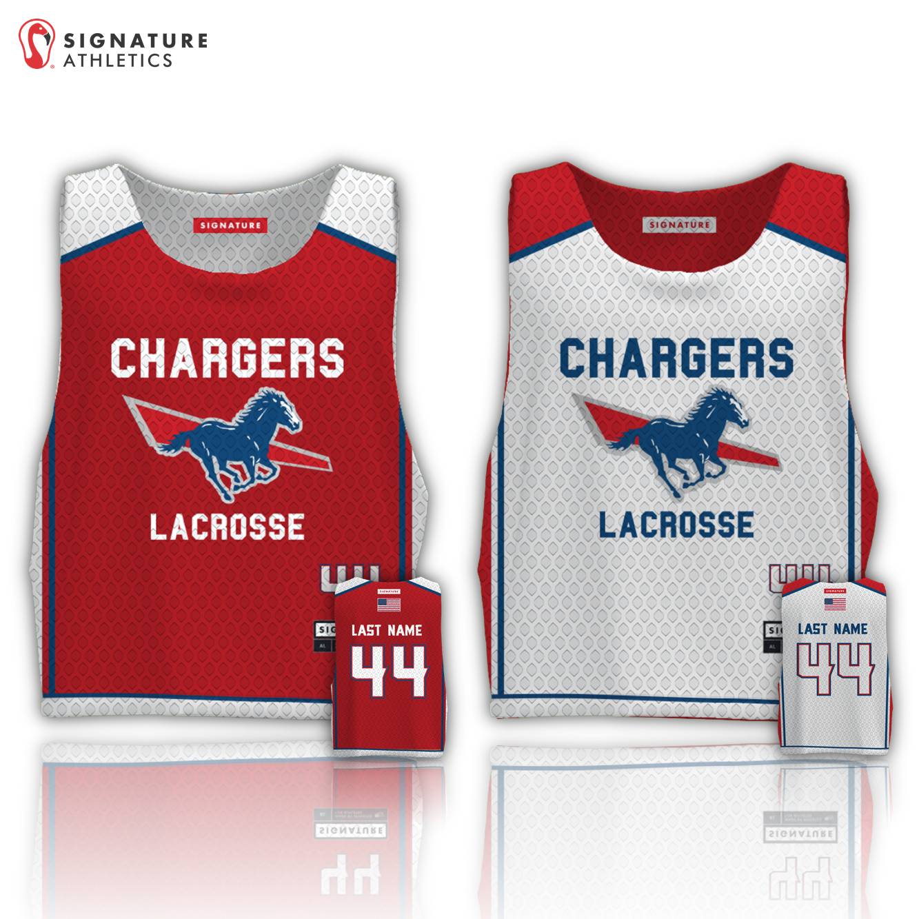 Carolina Lacrosse Association (CHARGERS) Men's Pinnie Signature Lacrosse