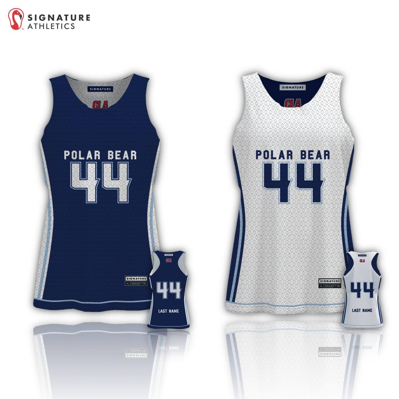 Carolina Lacrosse Association Polar Bear Women's Pinnie: Lake Norman Charter Signature Lacrosse