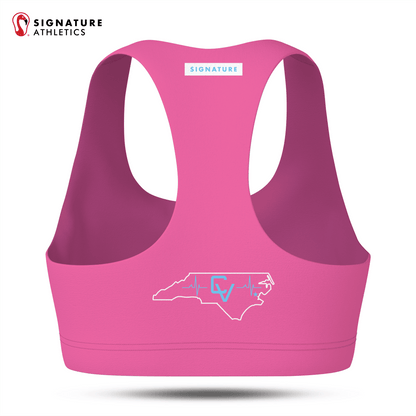 Carolina Vibe Volleyball Women's Pro Sports Bra Hot Pink Signature Lacrosse
