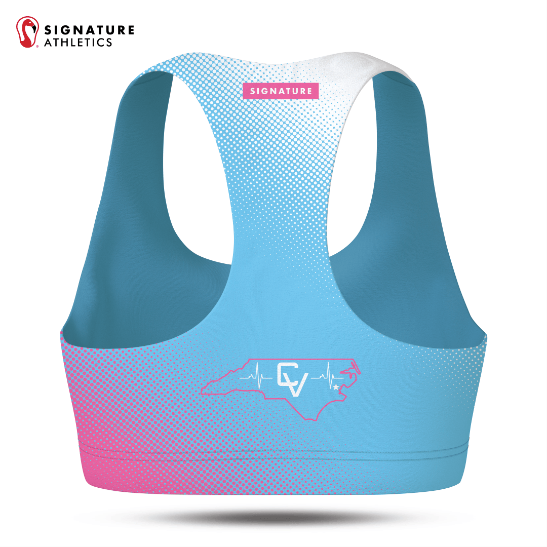 Carolina Vibe Volleyball Women's Pro Sports Bra Ombre Signature Lacrosse