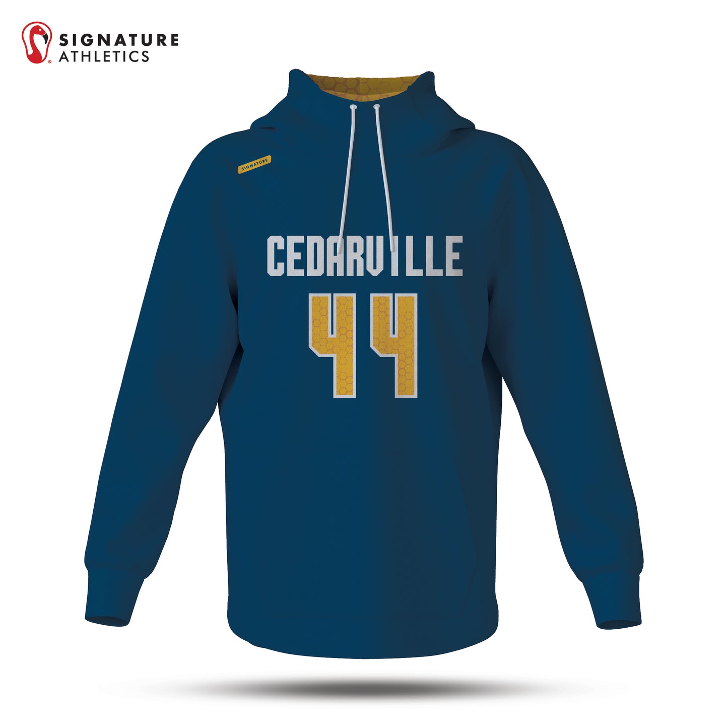 Cedarville University LC Pro Dye Sub Scuba Hoodie: Cedarville Signature Lacrosse
