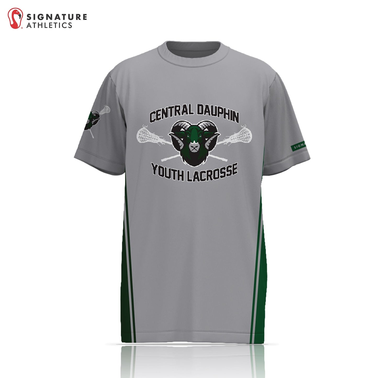 Central Dauphin Lacrosse Player Short Sleeve Shooting Shirt:  6/8U Signature Lacrosse