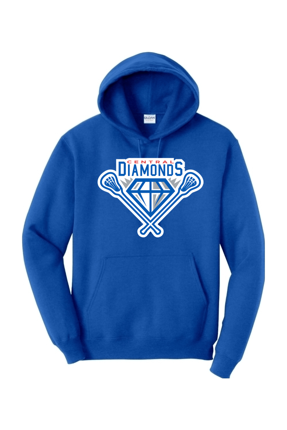Central Diamonds Adult Heavyweight Hoodie Signature Lacrosse