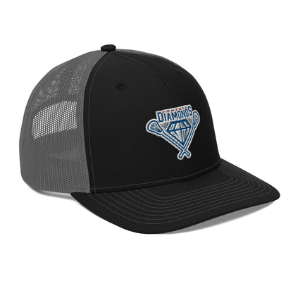 Central Diamonds Embroidered Trucker Hat Signature Lacrosse