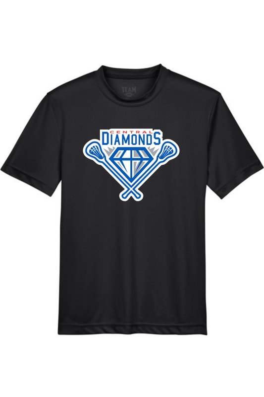 Central Diamonds Youth Athletic T-Shirt Signature Lacrosse