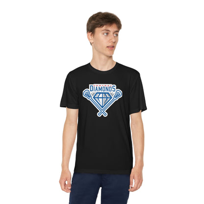 Central Diamonds Youth Athletic T-Shirt Signature Lacrosse