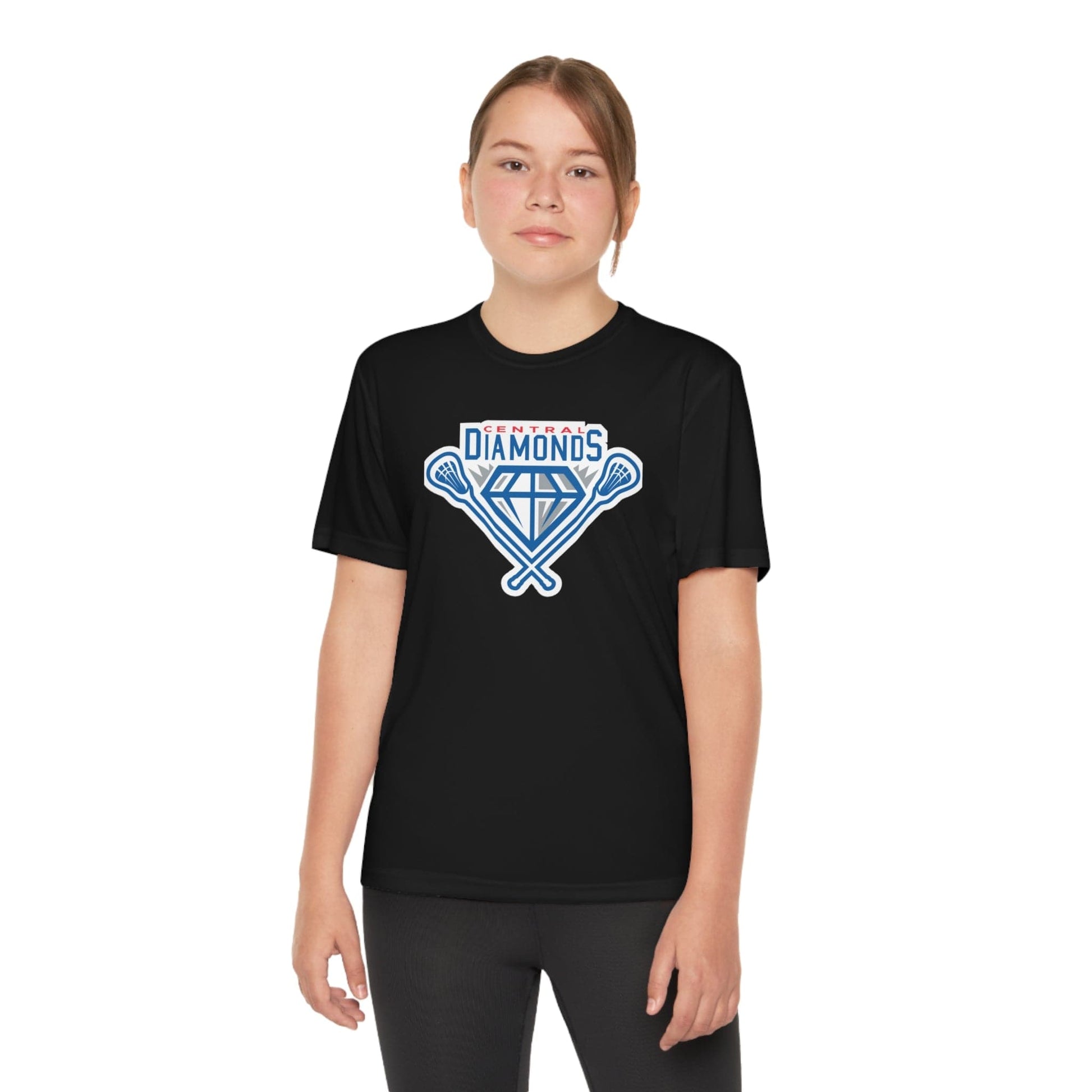 Central Diamonds Youth Athletic T-Shirt Signature Lacrosse