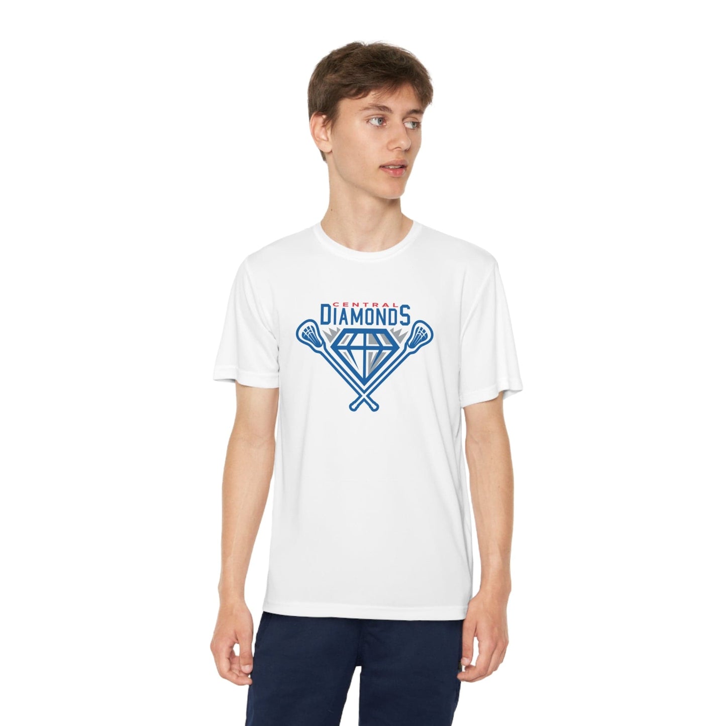 Central Diamonds Youth Athletic T-Shirt Signature Lacrosse