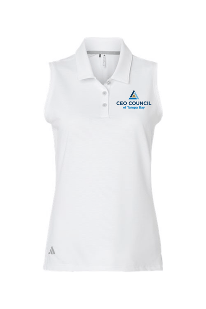 CEO Council Adidas Women's Ottoman Sleeveless Polo Signature Lacrosse