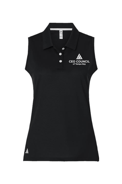 CEO Council Adidas Women's Ottoman Sleeveless Polo Signature Lacrosse