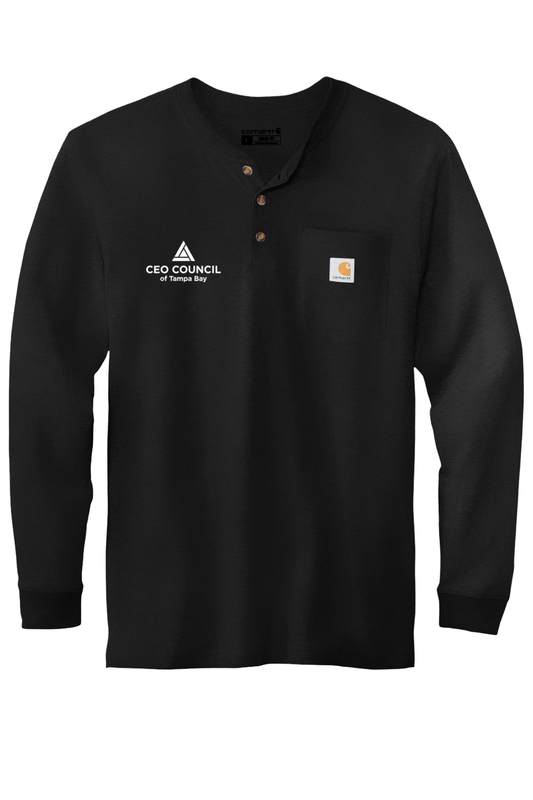 CEO Council Men's Carhartt Long Sleeve Henley T-Shirt Signature Lacrosse