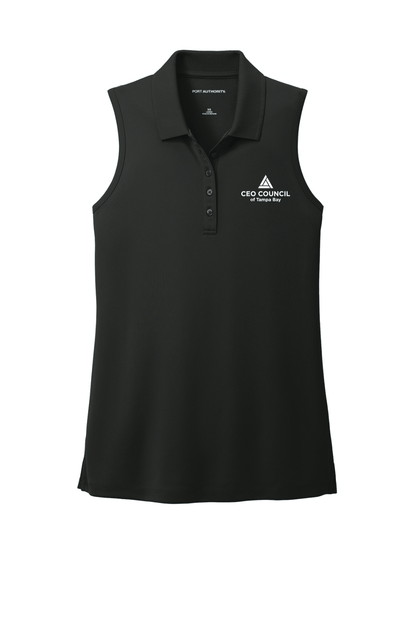 CEO Council Port Authority Ladies Dry Zone UV Micro-Mesh Sleeveless Polo Signature Lacrosse