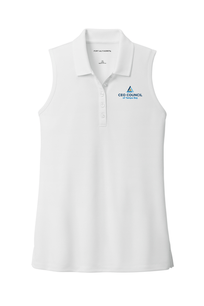 CEO Council Port Authority Ladies Dry Zone UV Micro-Mesh Sleeveless Polo Signature Lacrosse