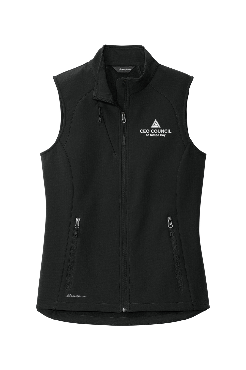 CEO Council Women's Embroidered Eddie Bauer Ladies Stretch Soft Shell Vest Signature Lacrosse
