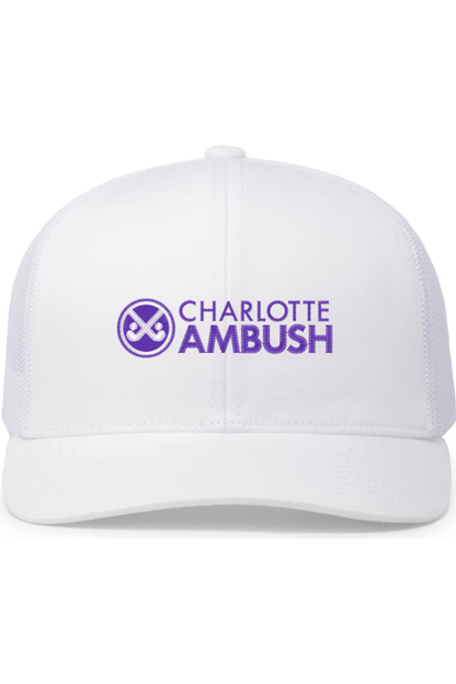 Charlotte Ambush Field Hockey Club Embroidered Trucker Hat Signature Lacrosse