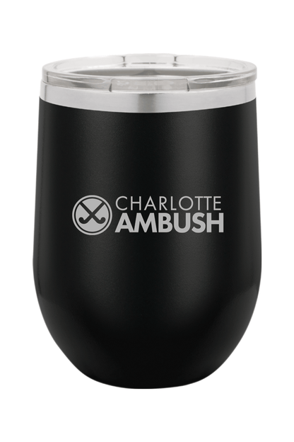 Charlotte Ambush Field Hockey Club Insulated Wine Tumbler Signature Lacrosse