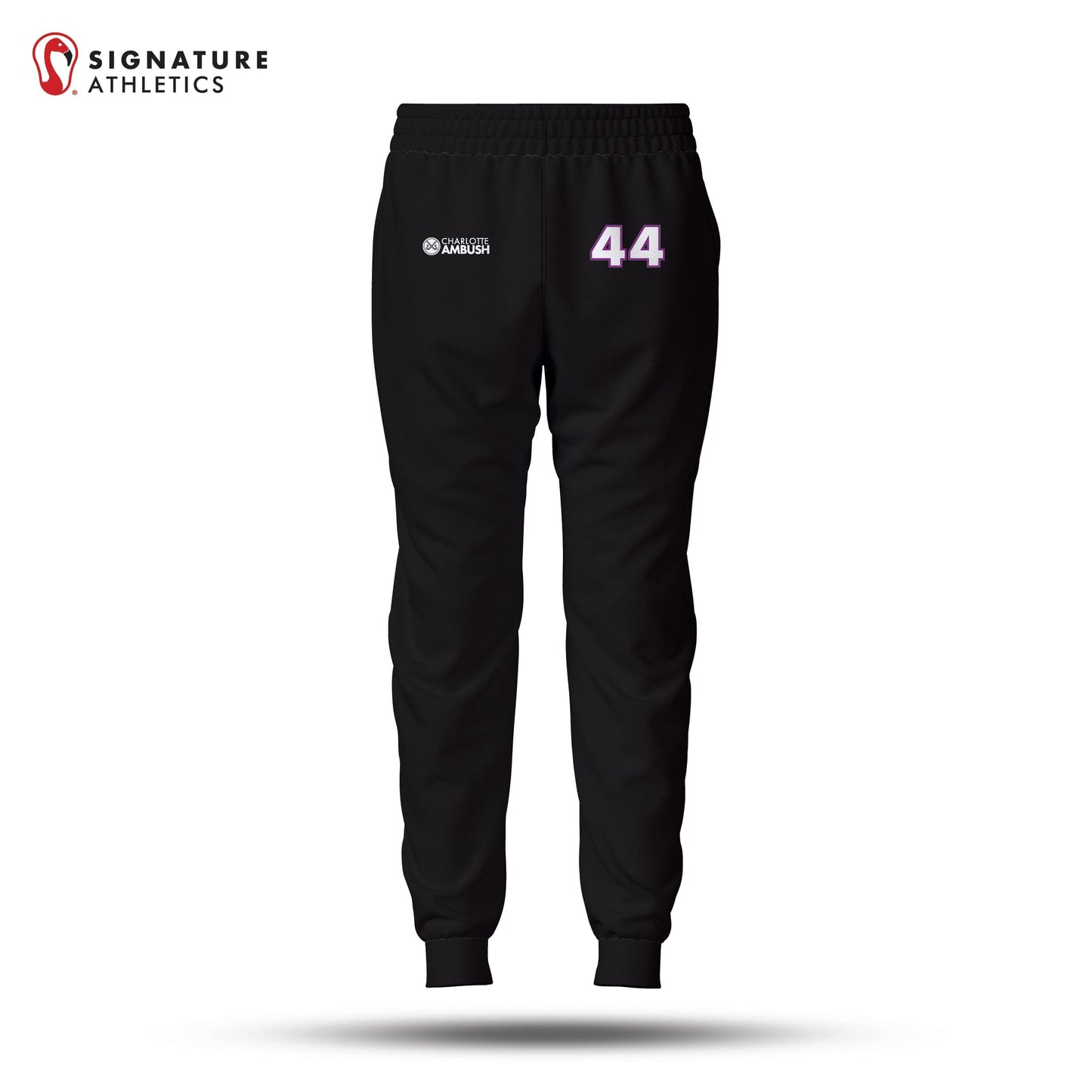 Charlotte Ambush Women's Lightweight All Black Dye Sub Joggers Signature Lacrosse