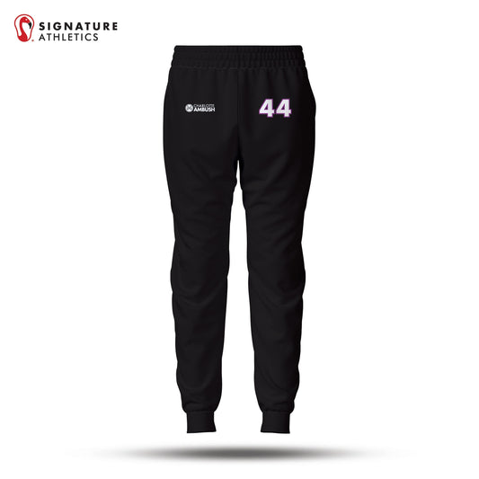 Charlotte Ambush Women's Lightweight All Black Dye Sub Joggers Signature Lacrosse