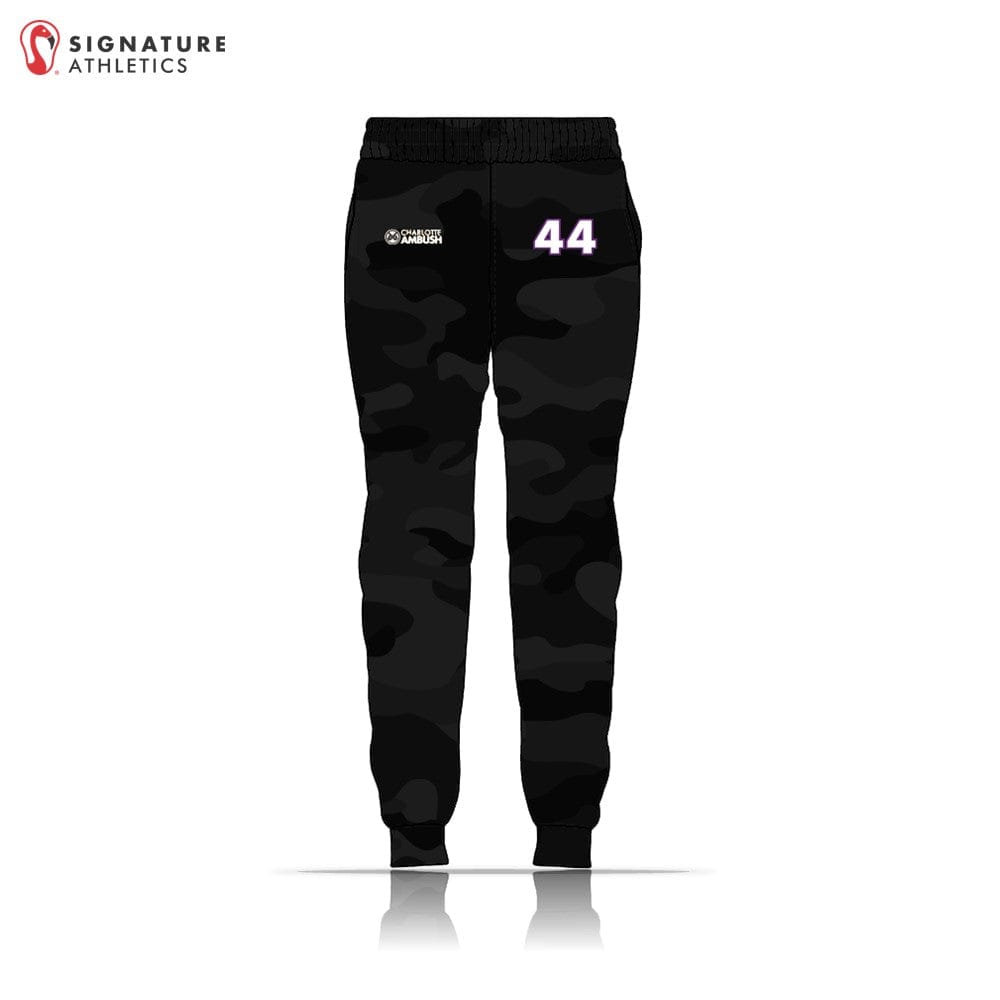 Charlotte Ambush Women's Lightweight Black Camo Dye Sub Joggers Signature Lacrosse