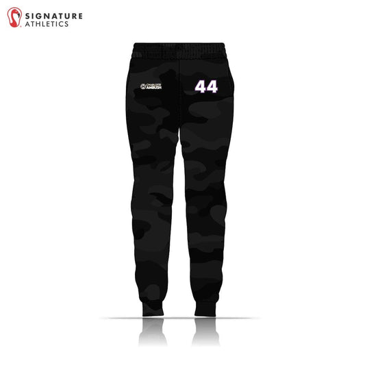 Charlotte Ambush Women's Lightweight Black Camo Dye Sub Joggers Signature Lacrosse