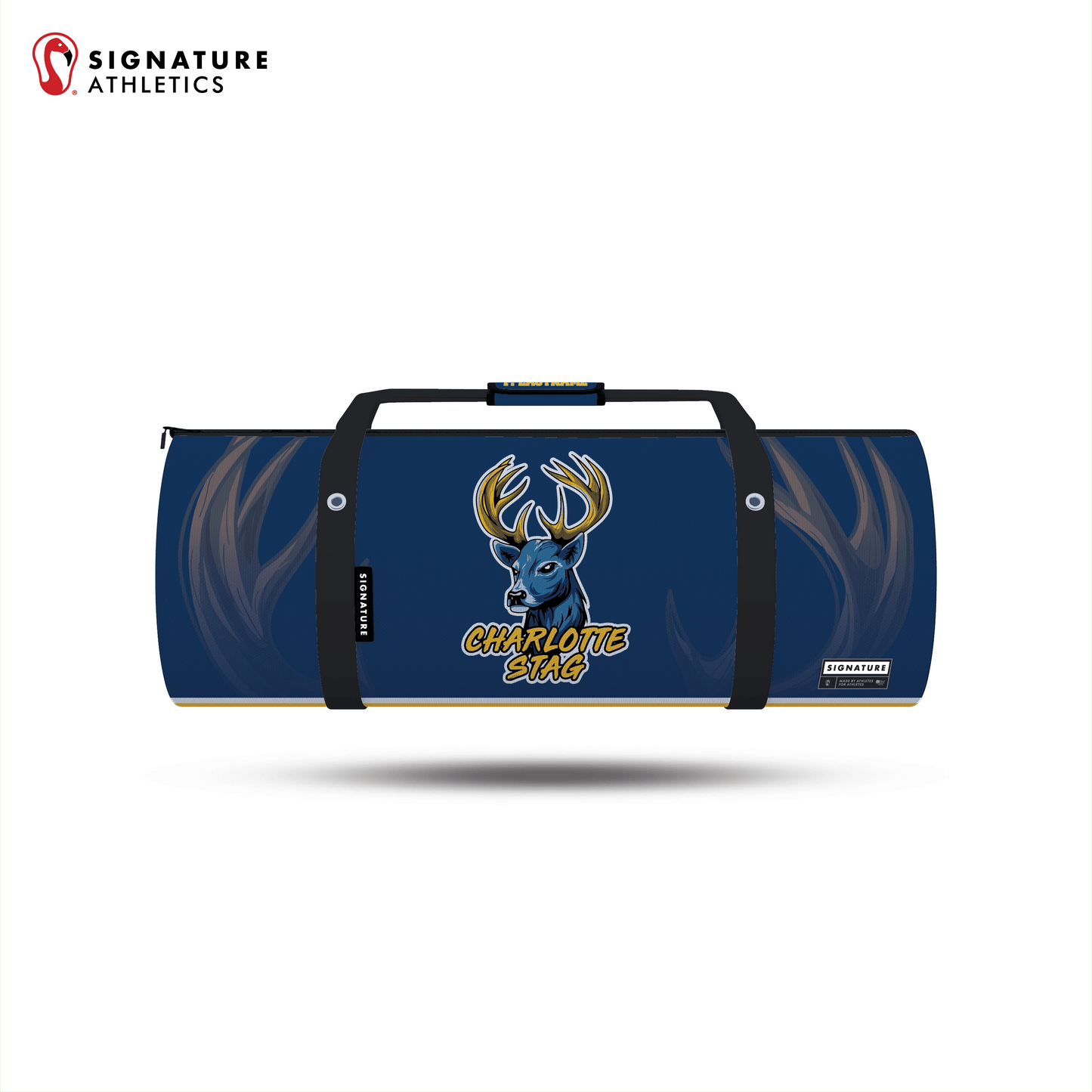 Charlotte Stag Lacrosse Customizable Large Equipment Duffel Bag Signature Lacrosse