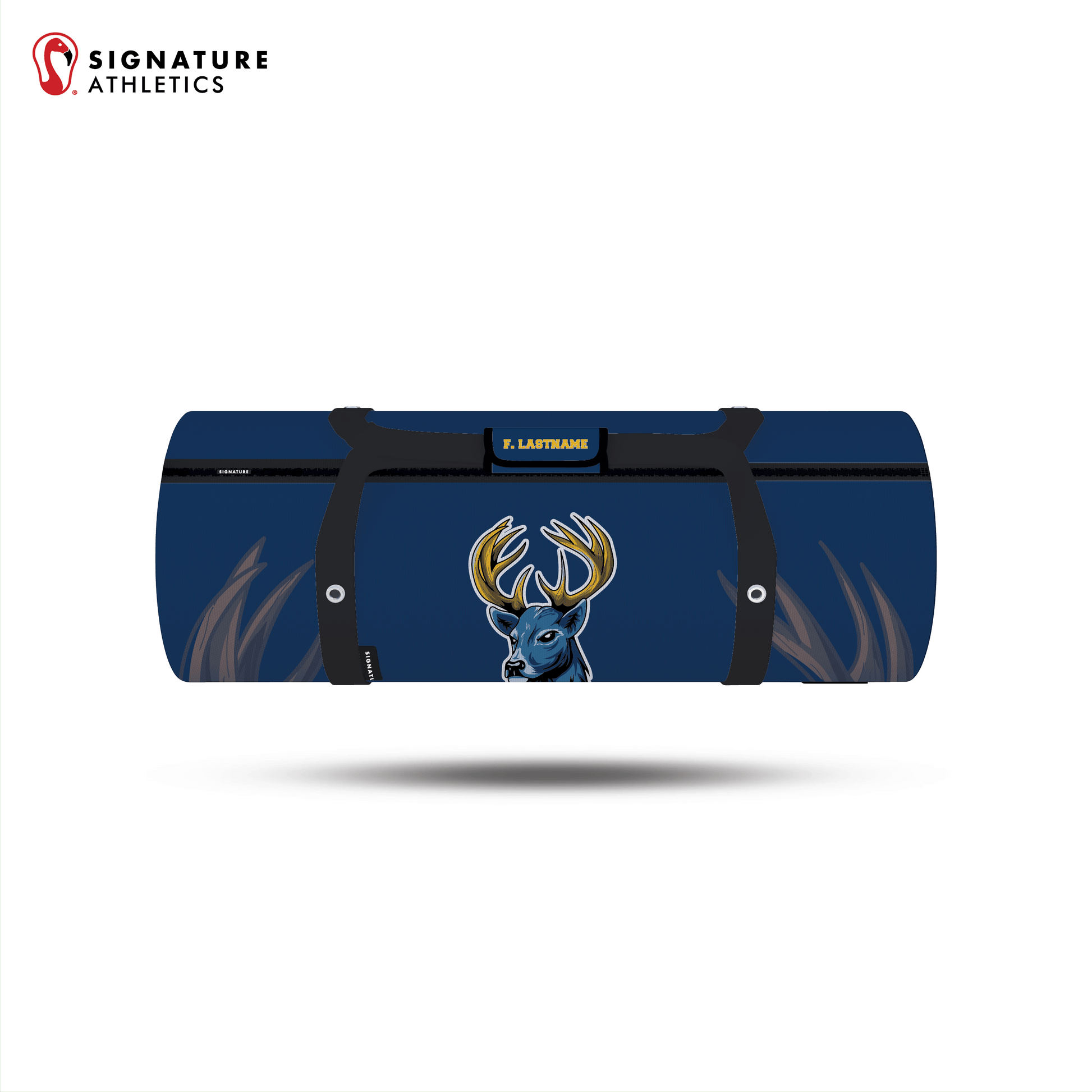 Charlotte Stag Lacrosse Customizable Large Equipment Duffel Bag Signature Lacrosse