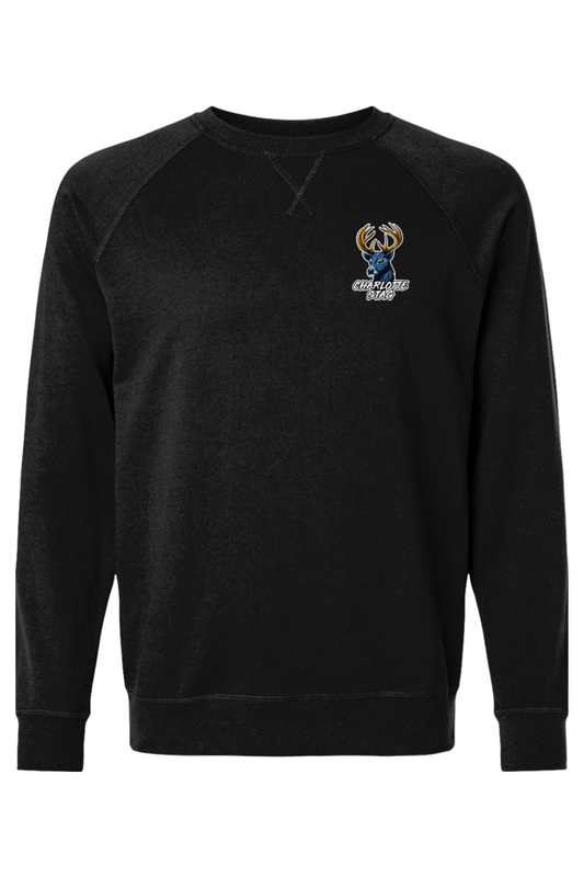 Charlotte Stag LC Adult Heavyweight Raglan Long Sleeve Signature Lacrosse