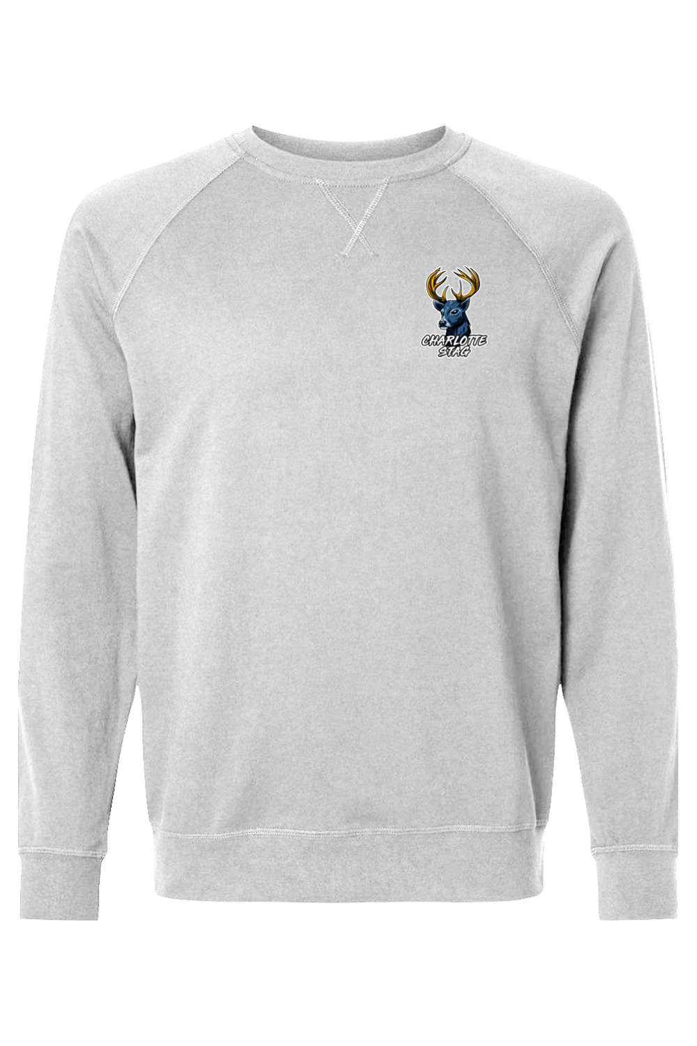 Charlotte Stag LC Adult Heavyweight Raglan Long Sleeve Signature Lacrosse