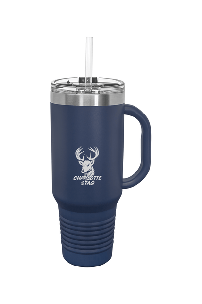 Charlotte Stag LC Insulated Travel Mug Signature Lacrosse