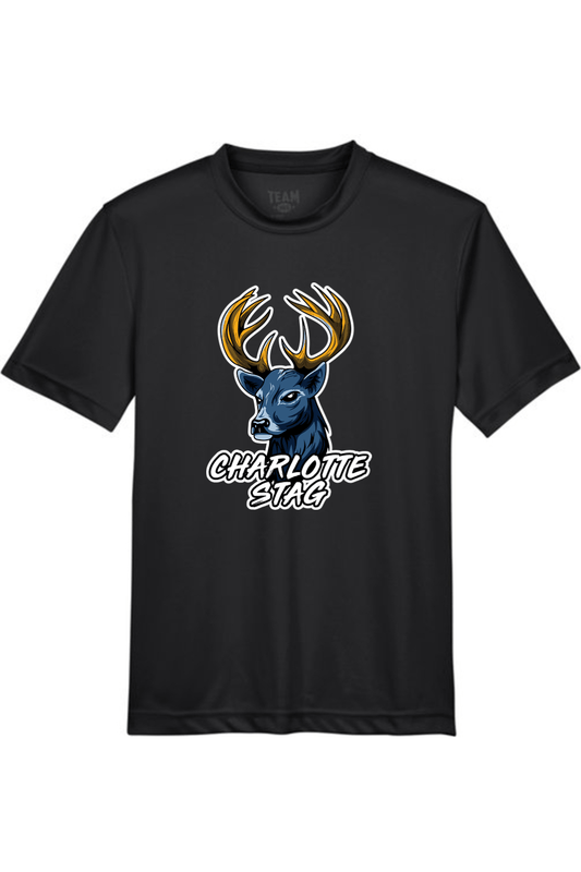 Charlotte Stag LC Youth Athletic T-Shirt Signature Lacrosse