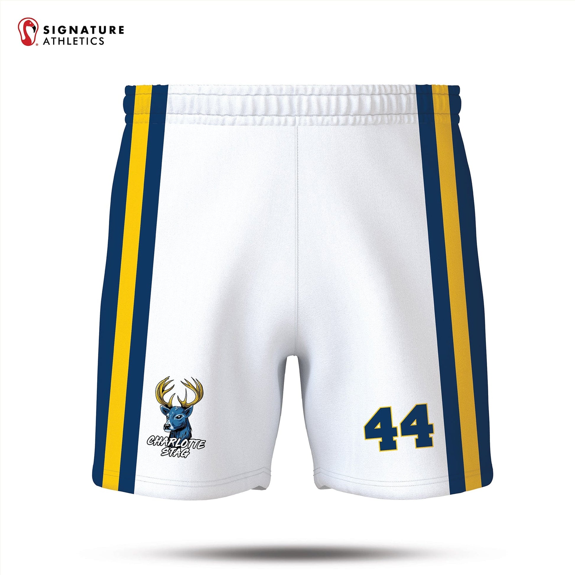 Charlotte Stag Men's Light Game Shorts: U18 Charlotte Stag Bucks Signature Lacrosse