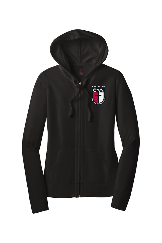 Christian Athletic Association District Women's Fitted Jersey Full-Zip Hoodie Signature Lacrosse