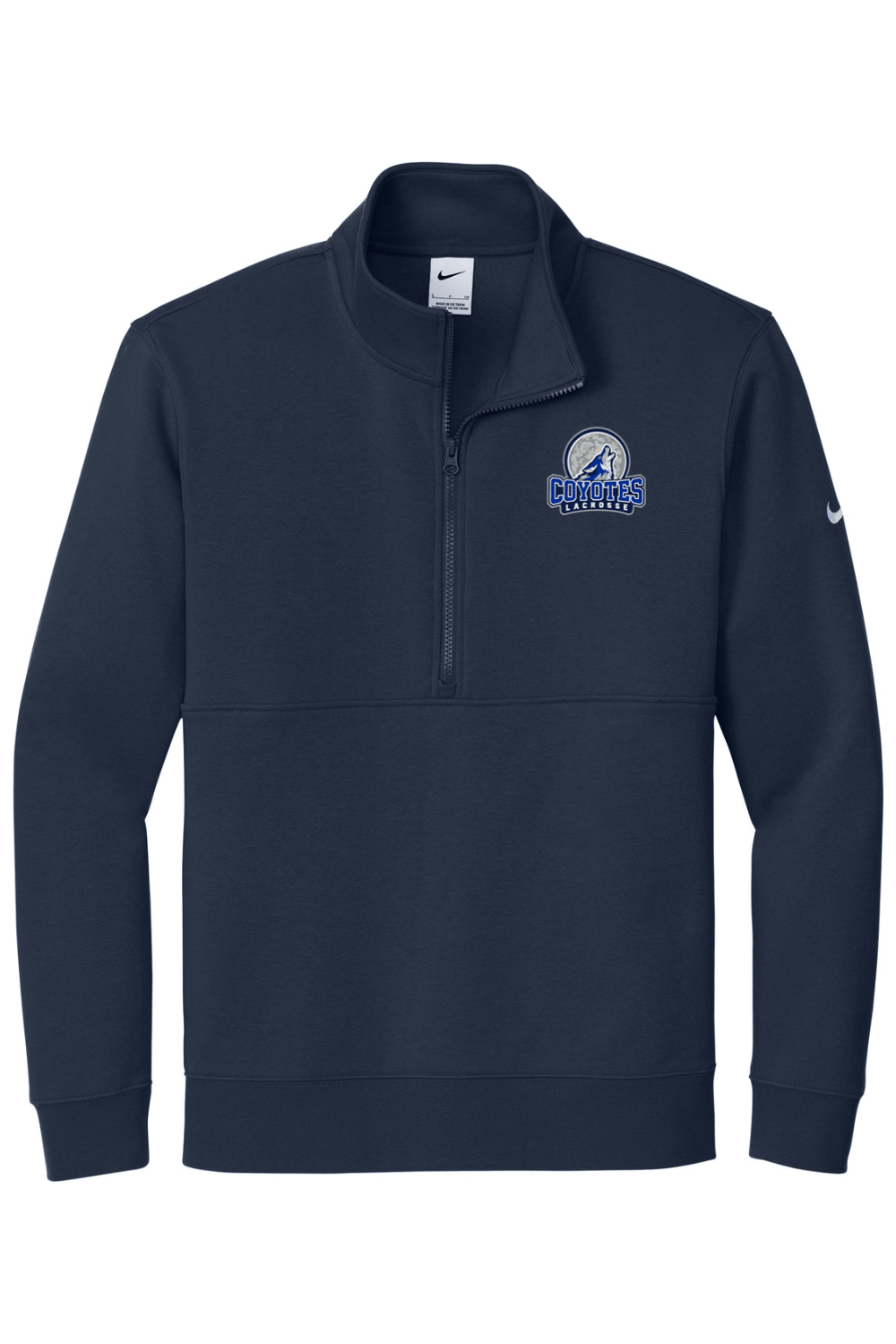 CL Embroidered Nike Club Fleece Sleeve Swoosh 1/2-Zip Signature Lacrosse