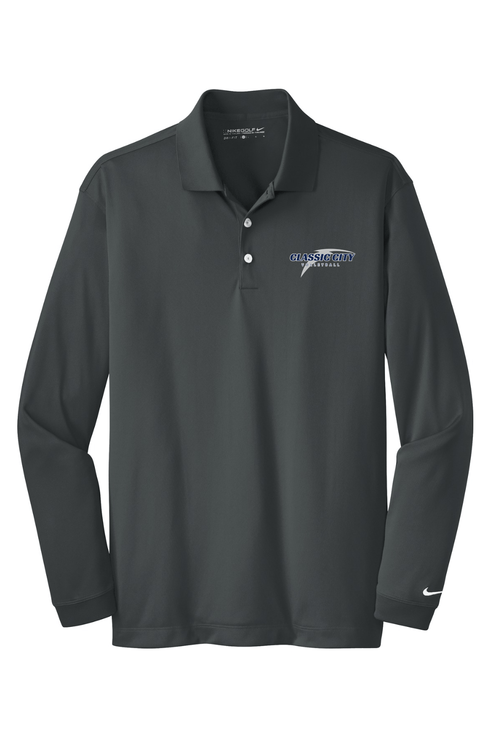 Classic City Volleyball Nike Long Sleeve Dri-FIT Stretch Tech Polo Signature Lacrosse