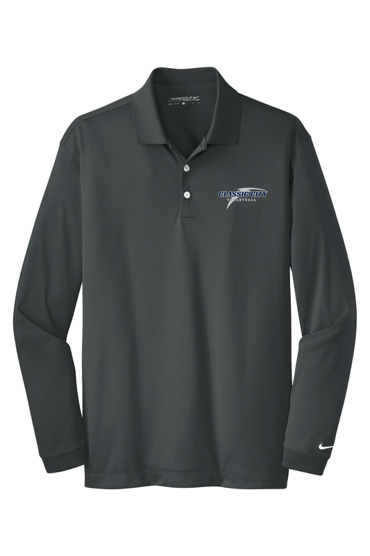 Classic City Volleyball Nike Long Sleeve Dri-FIT Stretch Tech Polo Signature Lacrosse