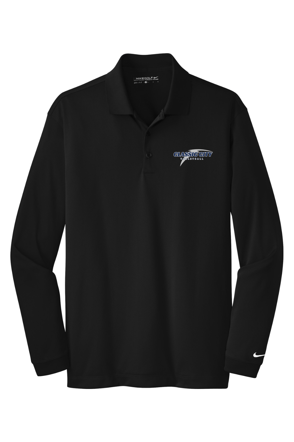 Classic City Volleyball Nike Long Sleeve Dri-FIT Stretch Tech Polo Signature Lacrosse