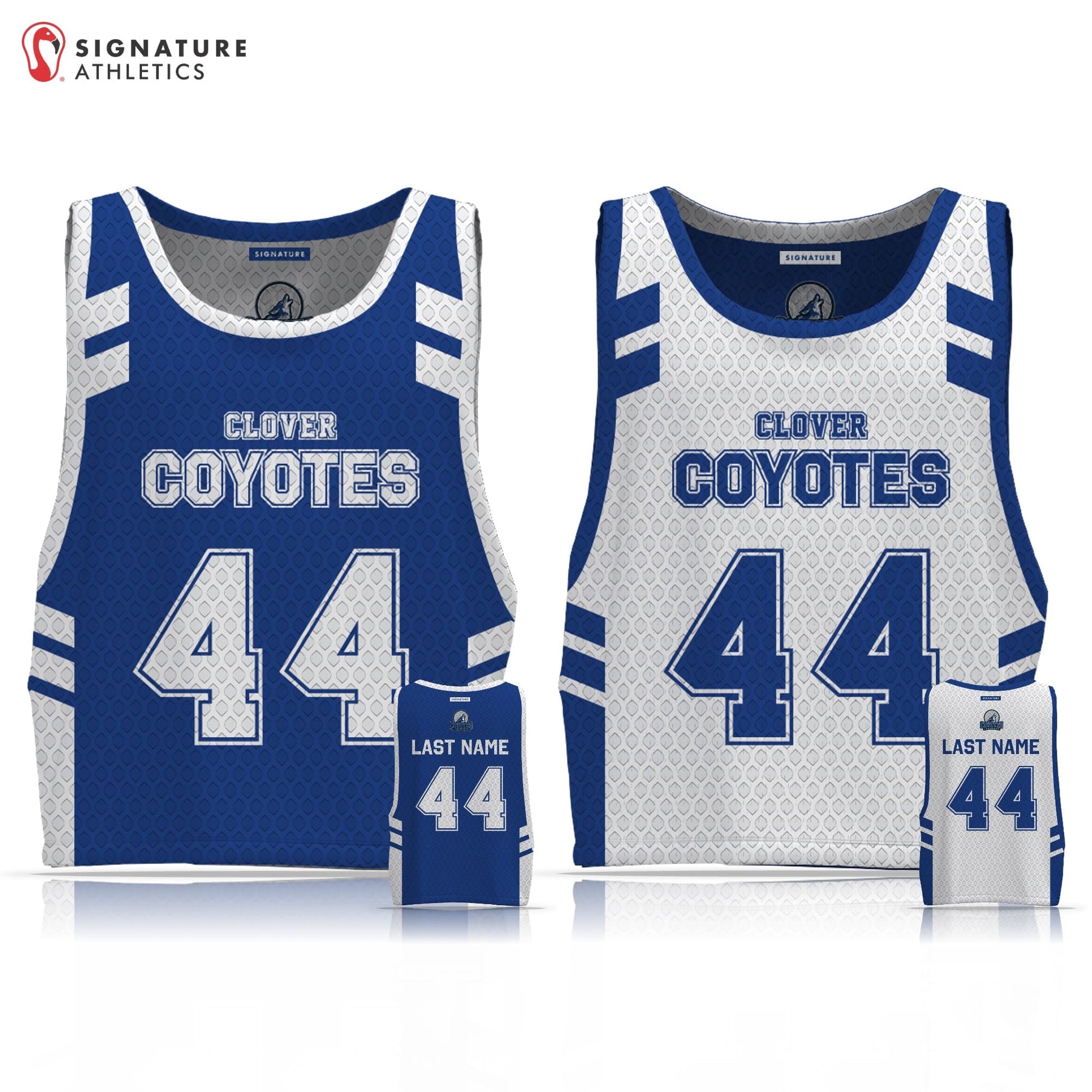 Clover Coyotes Men's Basic Tournament Pinnie Signature Lacrosse