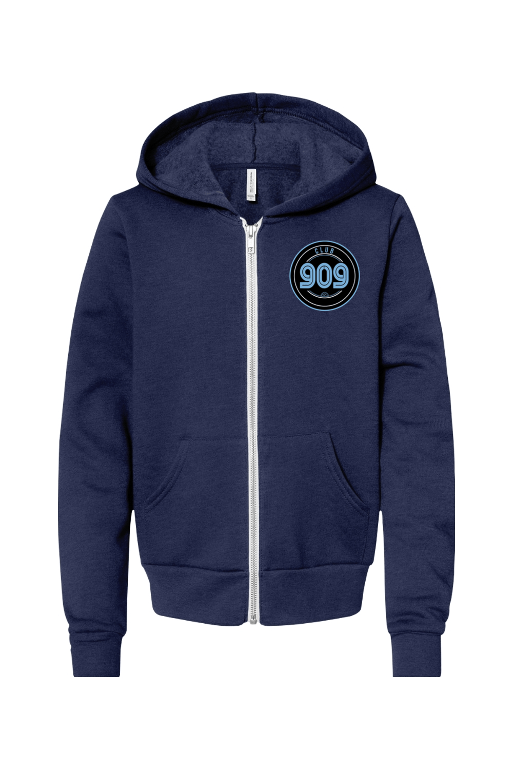 Club 909 Youth BELLA + CANVAS Sponge Fleece Full-Zip Hoodie (BC3739Y) Signature Lacrosse