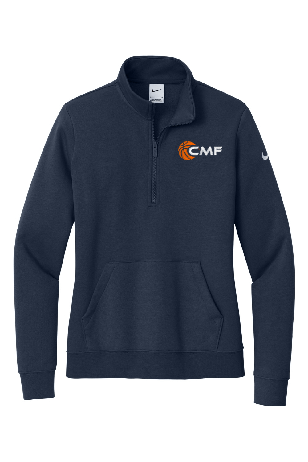 CMF Basketball Ladies Club Fleece Sleeve Swoosh 1/2-Zip Signature Lacrosse